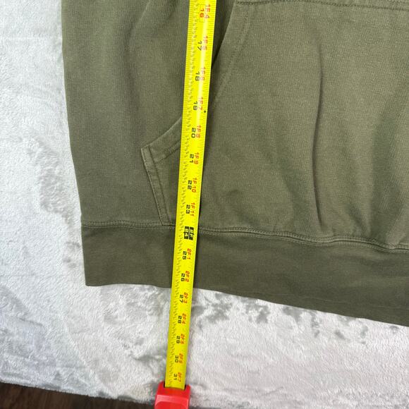 Quicksilver Green Pullover Hoodie Logo Surfing Skating Mens L vtg y2k - Picture 6 of 6